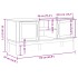 Mueble de TV FLORO madera maciza pino marrón cera 114x43x55