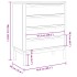 Cómoda cajonera FLORO madera maciza de pino