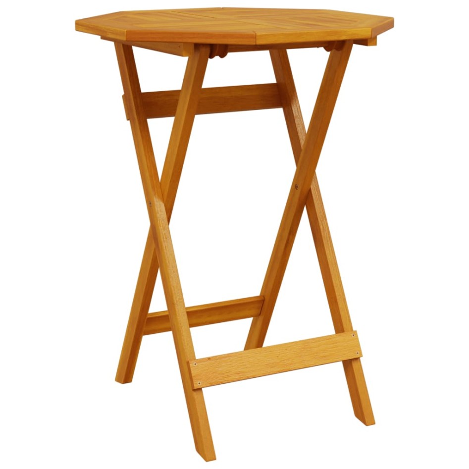 Juego bistró pleglable 3 piezas madera maciza