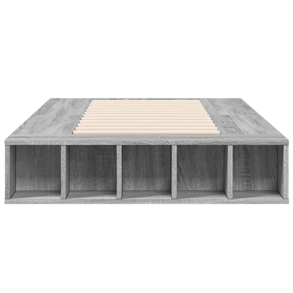 Estructura de cama madera de ingeniería gris Sonoma 75x190