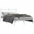 Estructura cama sin colchón con cabecero metal blanco