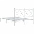 Estructura cama sin colchón con cabecero metal blanco