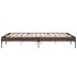 Estructura cama madera ingeniería metal marrón roble 140x200