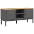 Mueble de TV FLORO madera maciza de pino gris 114x43x55