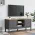 Mueble de TV FLORO madera maciza de pino gris 114x43x55