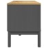 Mueble de TV FLORO madera maciza de pino gris 114x43x55