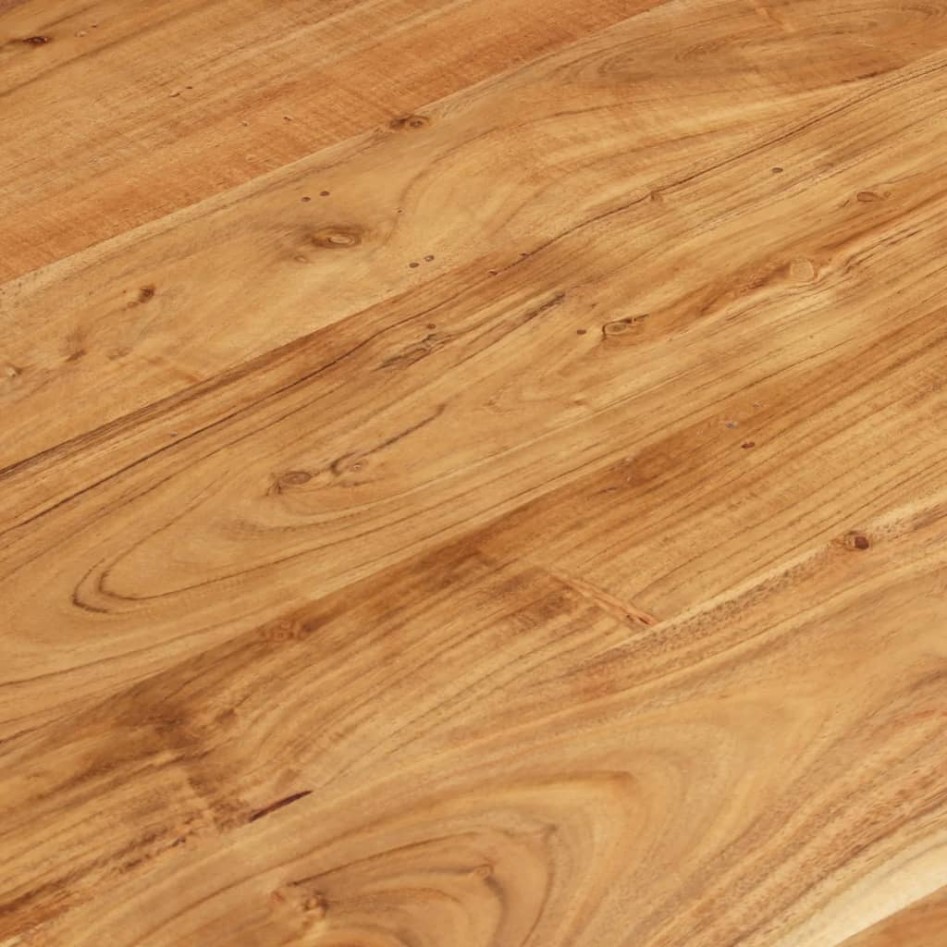 Mesa de centro de madera maciza de acacia 80x80x40