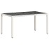 Set comedor jardín 7 pzas cojines ratán sintético vidrio