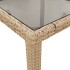 Set comedor jardín 5 pzas cojines ratán sintético vidrio