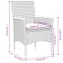 Set comedor jardín 5 pzas cojines ratán sintético vidrio