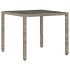 Set comedor jardín 5 pzas y cojines ratán sintético vidrio