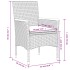 Set comedor jardín 5 pzas y cojines ratán sintético vidrio