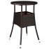 Set comedor jardín 3 pzas cojines ratán sintético vidrio