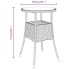 Set comedor jardín 3 pzas cojines ratán sintético vidrio