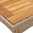 Set de comedor jardín 3 pzas con cojines ratán PE acacia