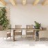Mesa de jardín superficie de vidrio ratán PE beige 190x80x75
