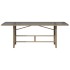 Mesa de jardín superficie de vidrio ratán PE beige 190x80x75