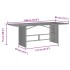 Mesa de jardín superficie de vidrio ratán PE beige 190x80x75