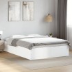 Estructura de cama madera de ingeniería blanca 120x190 cm