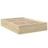 Estructura de cama madera de ingeniería roble Sonoma 140x200