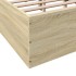 Estructura de cama madera de ingeniería roble Sonoma 140x200