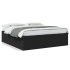 Estructura de cama madera de ingeniería negra 180x200
