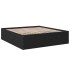 Estructura de cama madera de ingeniería negra 180x200