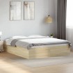 Estructura de cama madera de ingeniería roble Sonoma 150x200 cm