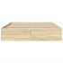Estructura de cama madera de ingeniería roble Sonoma 150x200