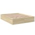 Estructura de cama madera de ingeniería roble Sonoma 150x200