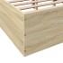 Estructura de cama madera de ingeniería roble Sonoma 150x200