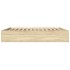 Estructura de cama madera de ingeniería roble Sonoma 200x200