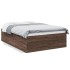 Estructura de cama madera de ingeniería marrón roble 140x200