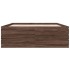 Estructura de cama madera de ingeniería marrón roble 140x200
