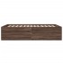 Estructura de cama madera de ingeniería marrón roble 140x200