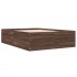 Estructura de cama madera de ingeniería marrón roble 140x200