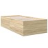 Estructura de cama madera de ingeniería roble Sonoma 75x190