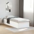 Estructura de cama madera de ingeniería blanca 100x200