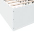 Estructura de cama madera de ingeniería blanca 100x200