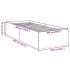 Estructura de cama madera de ingeniería blanca 100x200
