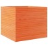 Jardinera madera maciza de pino marrón cera 80x80x68,5