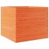 Jardinera madera maciza de pino marrón cera 80x80x68,5
