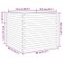 Jardinera madera maciza de pino marrón cera 80x80x68,5