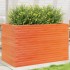Jardinera madera maciza de pino marrón cera 110x60x68,5