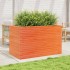 Jardinera madera maciza de pino marrón cera 110x60x68,5