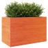 Jardinera madera maciza de pino marrón cera 110x60x68,5
