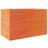 Jardinera madera maciza de pino marrón cera 110x60x68,5