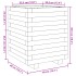 Jardinera madera maciza de pino blanco 40x40x49,5