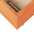 Jardinera madera maciza de pino marrón cera 80x80x49,5