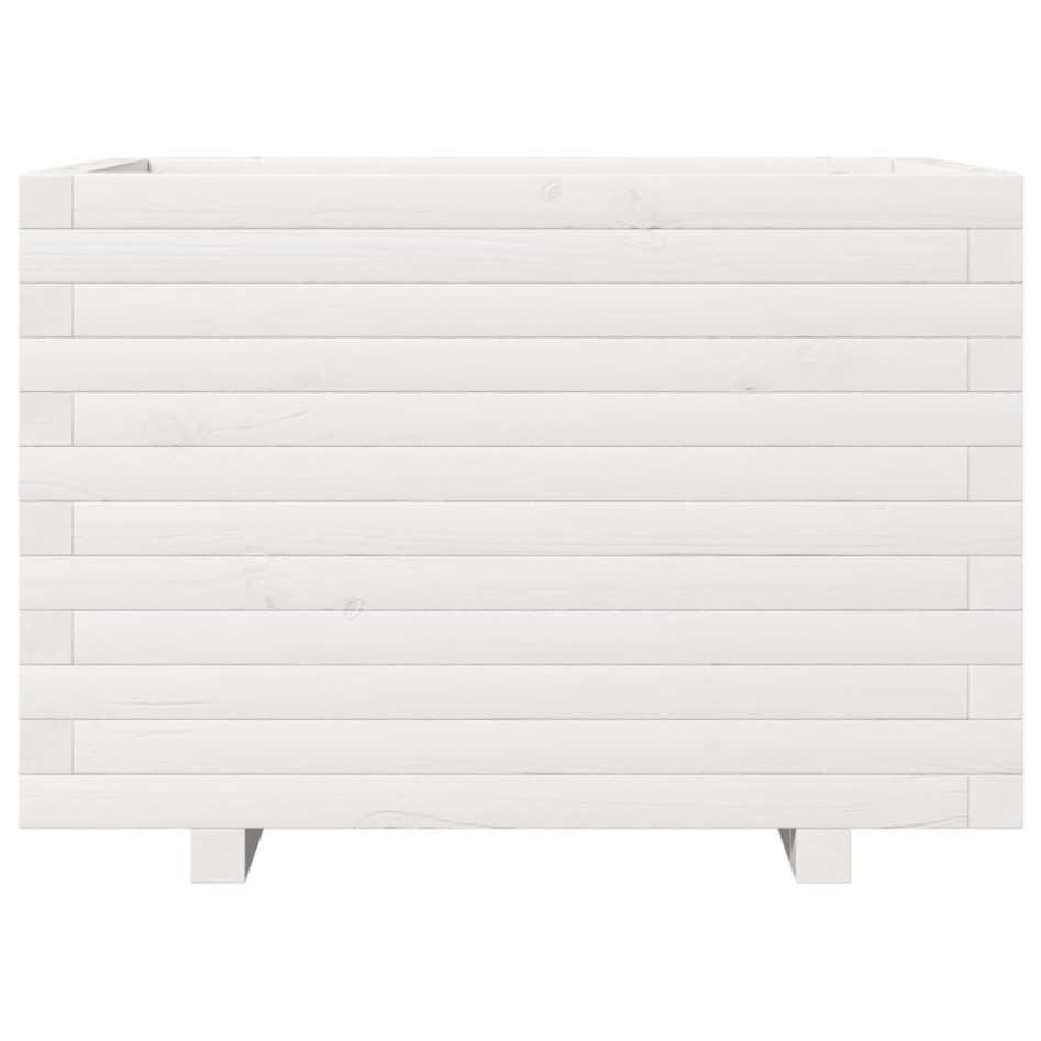 Jardinera madera maciza de pino blanco 70x40x49,5